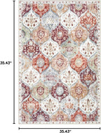 Lahome Moroccan Washable Rugs for Living Room, 4x6 Rug for Bedroom Non-Slip | - Image 2