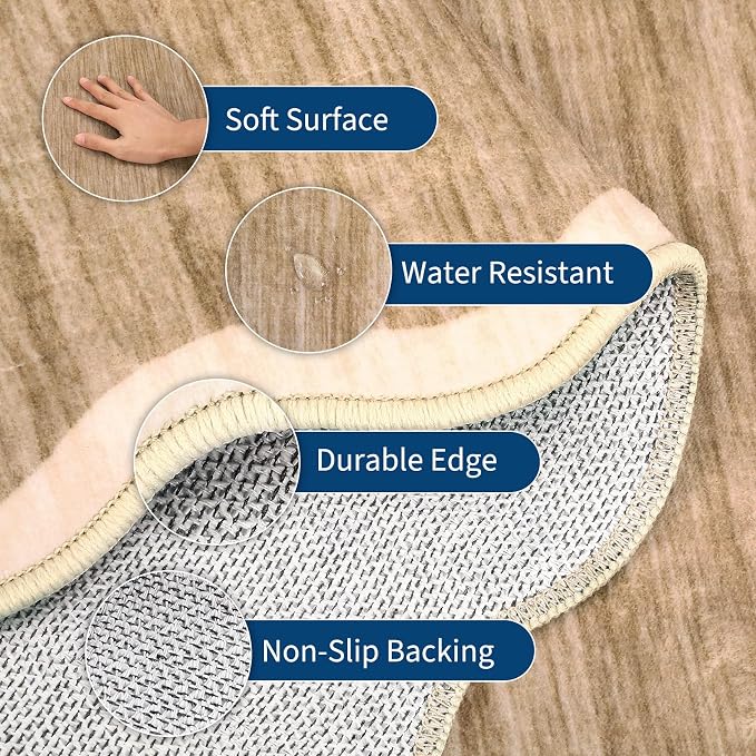 GarveeHome Scalloped Washable Rug 6x9 Rugs - Image 4