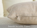 Stellhome Linen Throw Pillow Covers Square Solid Burlap Cushion Covers - Image 4