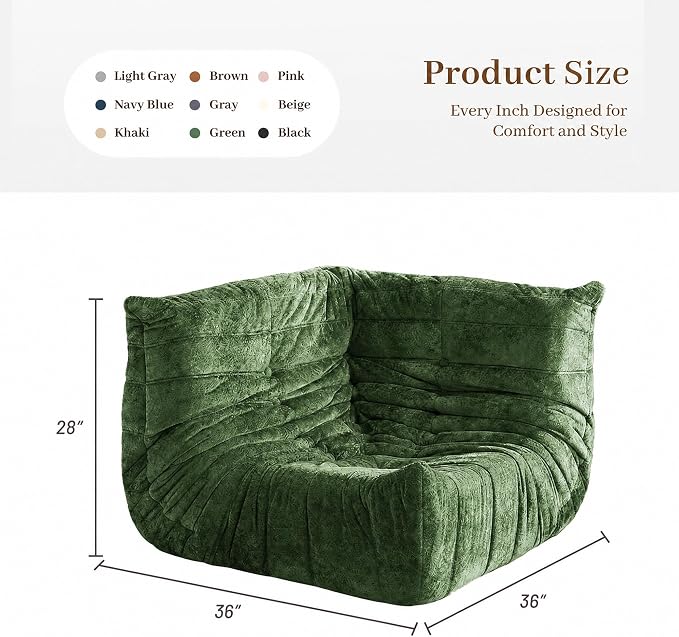 Bean Bag Chair, Memory Foam Bean Bag Chairs - Image 3