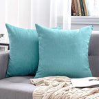 MIULEE Pack of 2 Decorative Outdoor Solid Waterproof Throw Pillow Covers Faux - Image 7
