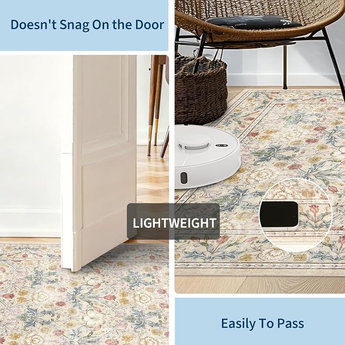 GarveeHome Small Beige Entryway Rug, 2x3 Washable Front Door Rug Indoor - Image 5