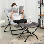 15" Folding Ottoman, Foldable Footrest Stool, Portable Small Foot Stool - Image 2