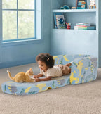 Kids Couch, 2-in-1 Soft Toddler Couch Fold Out - Image 2