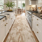 2x10 Tie-dye Beige Runner Rug Washable Non-Slip - Image 2