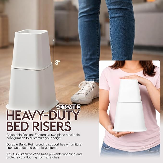 Utopia Bedding Bed Riser, 3 & 5 Inches Adjustable Furniture Risers - Image 3