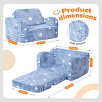 MeMoreCool Glowing Astronaut Planet Kids Chair, 2-in-1 Glow-in-the-Dark Space - Image 2