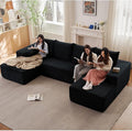 Sectional Cloud Couch for Living Room, Modular Floor Deep-Seat Sofa, Big Comfy by Lakifun
