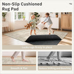 Soalmost Non Slip Rug Pads 8x10, 1/4" Thick Felt Cushioned Rug Gripper Pad | - Image 3