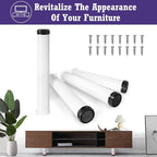 16 Inch Metal Furniture Legs Stainless Steel Adjustable Legs White Metal Legs - Image 2