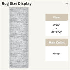 Soalmost Runner Rug 2x6 Washable Kitchen Hallway Runners Non-Slip Grey | Soft - Image 5