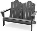SERWALL Adirondack Bench, HDPE All-Weather Adirondack Loveseat, Outdoor by SERWALL