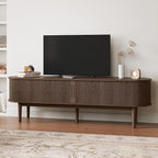 LINSY HOME 70" Fluted TV Stand for TVs up to 80 Inch, Mid Century Modern by LINSYHOME