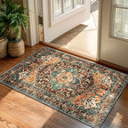 Yamaziot Washable Area Rug, 2x3 Small Boho Vintage Entryway Non-Slip Rug | by Yamaziot