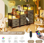 Lazzanto Night Stand with Charger Station - Image 4