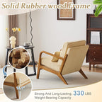 VINGLI Upgraded Premium Corduroy Accent Chair, Upholstered Arm Chair, Solid - Image 4