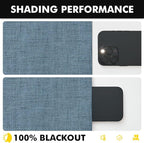MIULEE 100% Blackout Linen Curtains 42 x 72 Inch Stone Blue 2 Panels | Thermal - Image 7