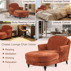 Chaise Lounge Chair Indoor, 59.8"Oversized Couch Reading Chairs, Chenille - Image 7