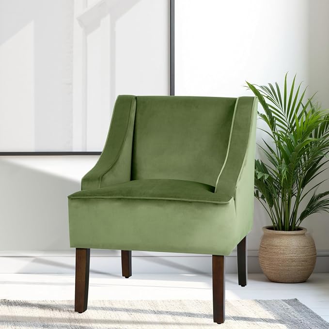 HomePop Velvet Swoop Arm Living-Room-Chairs - Image 2