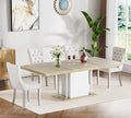 Henf 63"-79" Dining Table Set for 4, 5 Pieces Extendable Dining Table and 4 by Henf