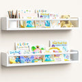 upsimples 2 Pack Nursery Book Shelves, 23.6 Inch Floating Bookshelves by upsimples