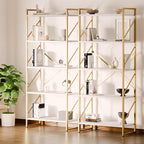 Shintenchi 5 Tiers Bookshelf, Classically Tall Bookcase Shelf, Industrial Book - Image 8