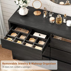 Jocoevol Black LED 6 Drawer Dresser - Image 5
