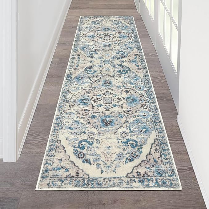 HEBE Hallway Runner Rug 2'x6', Washable Non Slip Kitchen Rug Runner | Soft Boho by HEBE