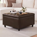 Weture 30 Inch Large Square Storage Ottoman Coffee Table, Oversized Square by Weture