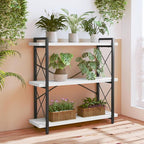 HCHQHS Bookshelf, 3-Tier Industrial Bookcase, Open Book Shelf, Freestanding - Image 6