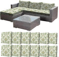 CALBODE 12 Pcs Stretch Outdoor Seat Cushion Covers, Washable Reusable, by CALBODE