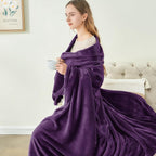BEDELITE Fleece Blanket Soft Plush Twin Size Blanket Purple 60"x80" | Ultra - Image 4