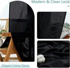 Chyhomenyc Black Semi Sheer Curtains 84 Inches Long 2 Panels Set, Light - Image 8