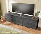 Huuger 70 Inch Dresser for Bedroom, TV Stand for 65, 80 Inch TV, 12 Fabric - Image 2