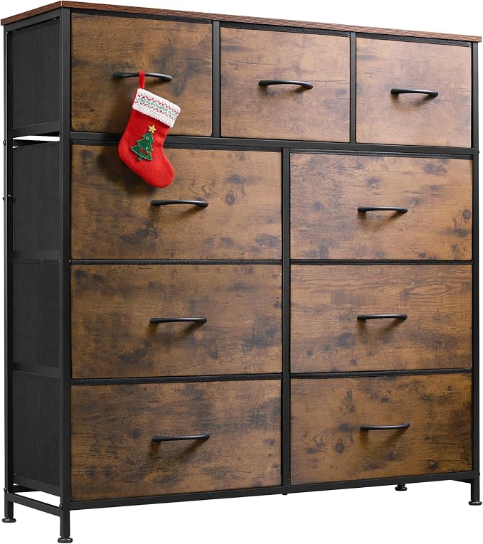WLIVE 9-Drawer Dresser, Fabric Storage Tower by WLIVE
