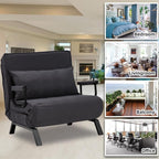 Hupmad Convertible Bed Sleeper Chair, Tri-fold Upholstered Armchair Sleeper - Image 7