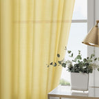 Yellow Linen Curtains 102 Inches Long - Image 2