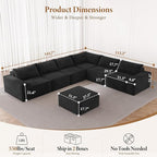 Vesgantti 143.7" Boneless Couch - Image 2