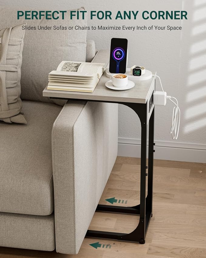 C-Shaped Side Table for Couch - Image 5