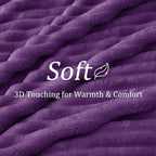 BEDELITE Striped Fleece Throw Blanket, Soft Cozy, Lightweight Warm, - Image 4