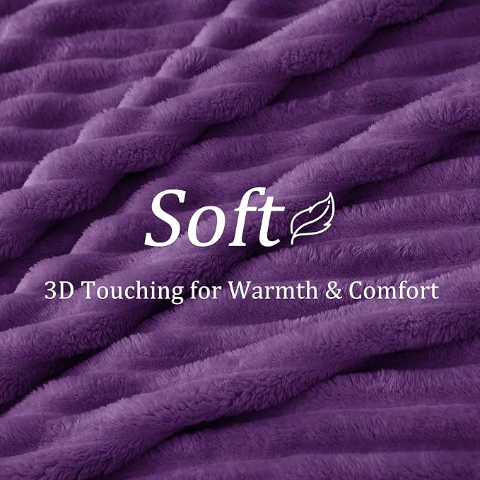 BEDELITE Ribbed Twin Blanket for Couch & Bed, Warm Yet Lightweight, Ribbed - Image 3