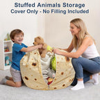 Lukeight Burrito Stuffed Animals Storage Bean Bag Chair Cover - Image 2