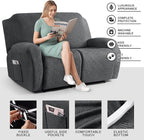 Timeles Extra Wide Recliner Loveseat Covers Oversized Reclining Couch Covers - Image 3
