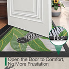 LUMI Outside Welcome Door Mat 17x30, Non-Slip Durable Rubber Easy Clean | Zebra - Image 5
