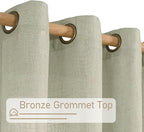Sage Grey Linen Curtains 45 inches Long - Image 4