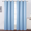 Sky Blue Thermal Blackout Curtains/38 x 84 Inch/Set of 2 Panels Room Darkening by Lemomo