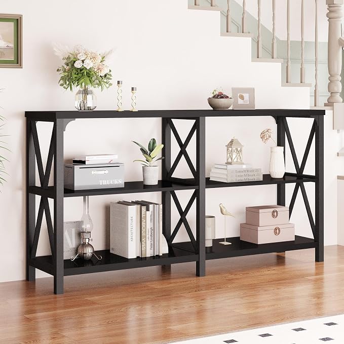 LVB Black Console Table, Modern Entryway Table - Image 5