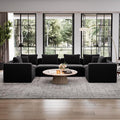 Avenco 141” 6-Seat Modular Sectional Sofa Couch, Individually Wrapped Coil by Avenco