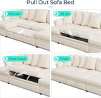 LINSY HOME Oversized Sectional Sleeper Sofa - Image 7