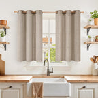 YoungsTex Burlap Linen Curtains 40 lnch Length by YoungsTex